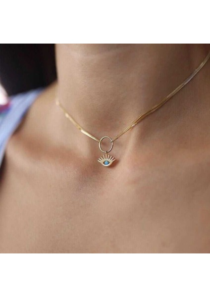 Kirpik Detay Choker Kolye