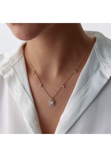 Tırnak Makası Zincire Pullu Baget Kolye