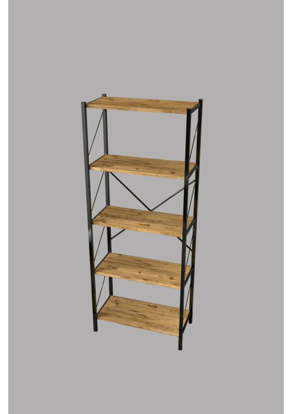 Ahlas 5 Raflı Dekoratif Kitaplık Dosya Rafı Ofis Rafı Mutfak Rafı Çok Amaçlı Raf 150 cm indirimleri