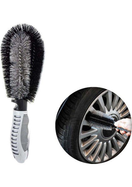 Jant Temizleme Fırçası Gri Delux CR10171
