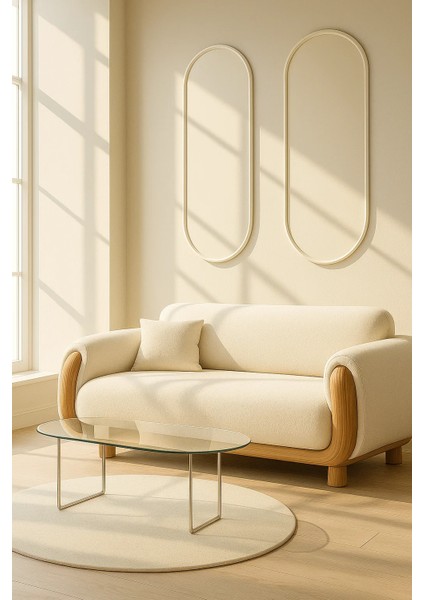 Modern Dekoratif Oval Ahşap Duvar Paneli Seti – Kendin Yap Modern Çerçeve Kiti modelleri