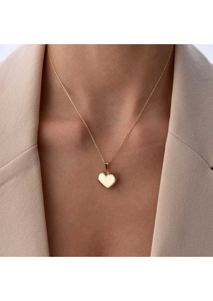 Golden Love Bombe Kalp Kolye