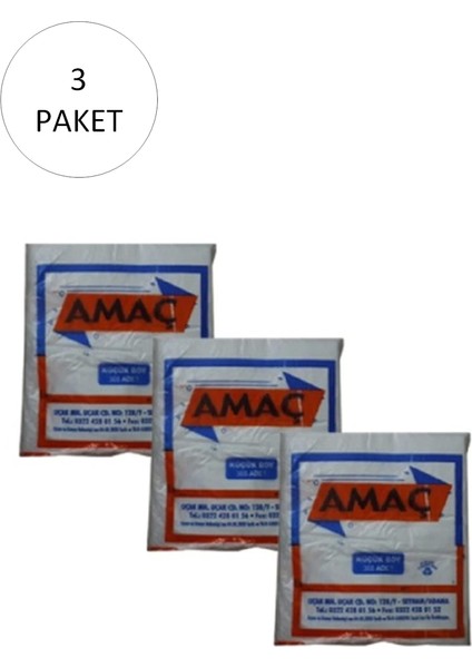 Şeffaf Hışır Atlet Poşet Küçük Boy 25X42 cm 650 gr (3 Paket- Takriben 900 Adet)