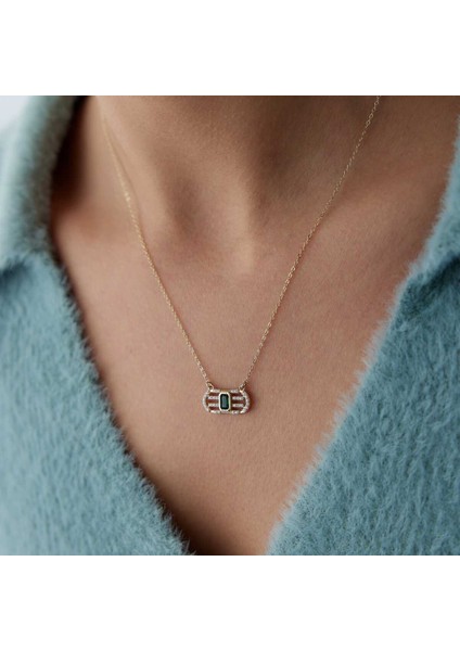 Yeşil Baget Kaburga Kolye