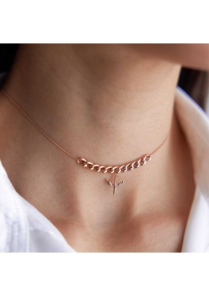 Kanatlı Choker Kolye