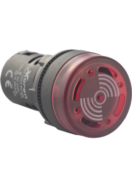 24V Ac/dc Led'li Kırmızı Sesli LED Flaşör Ikazlı (10 Adet)