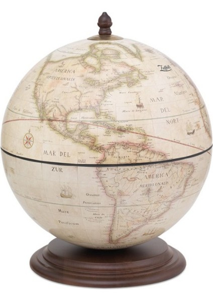Zoffoli Giove Antik Beyaz Masaüstü Atlas Küre Bar Ahşap Dekoratif Mini Bar ve Içki Dolabı 40 cm modelleri