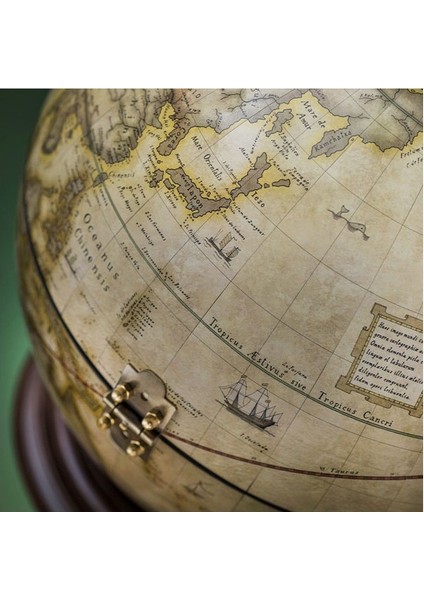 Zoffoli Giove Antik Beyaz Masaüstü Atlas Küre Bar Ahşap Dekoratif Mini Bar ve Içki Dolabı 40 cm fırsatları