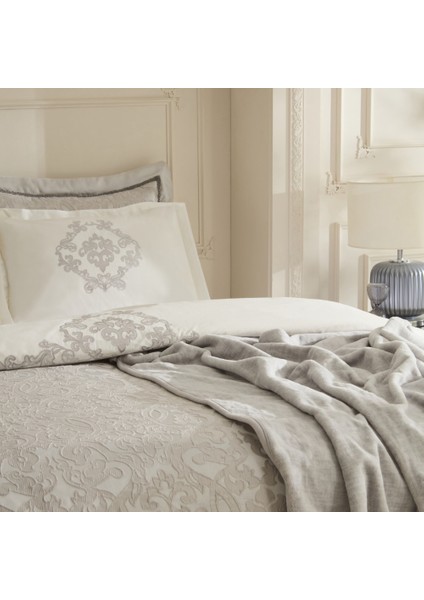 Grace 8 Parça Çift Kişilik Çeyiz Seti Gri fiyatları