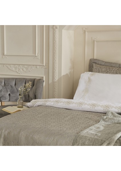 Rosette 8 Parça Çift Kişilik Çeyiz Seti Antrasit modelleri