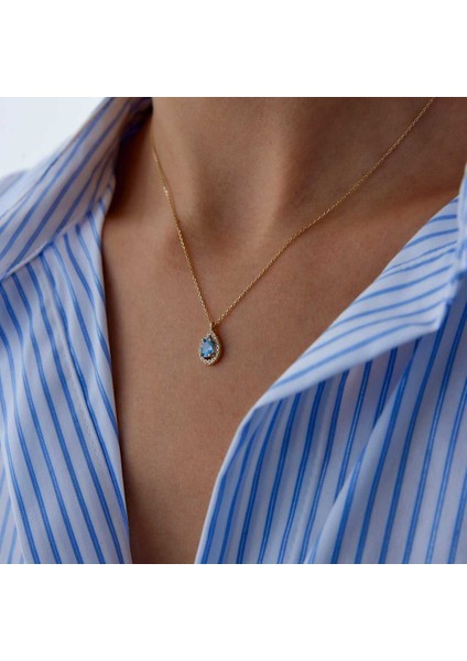 Aqua Damla Baget Kolye
