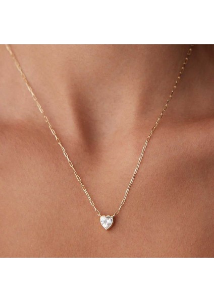 Mini Ataç Kalp Kolye