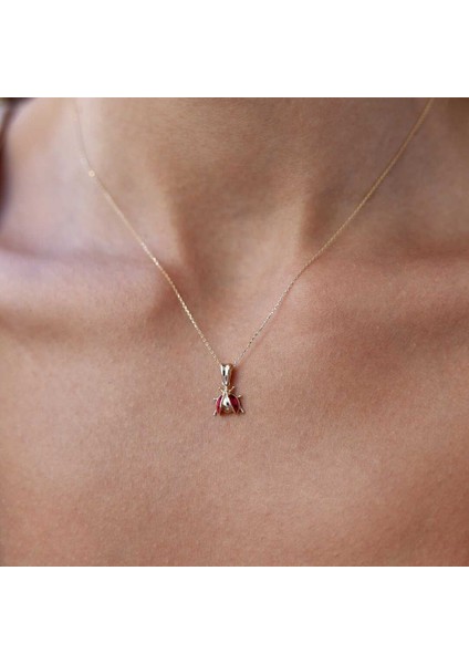 Uğur Böcek Figürlü Kolye