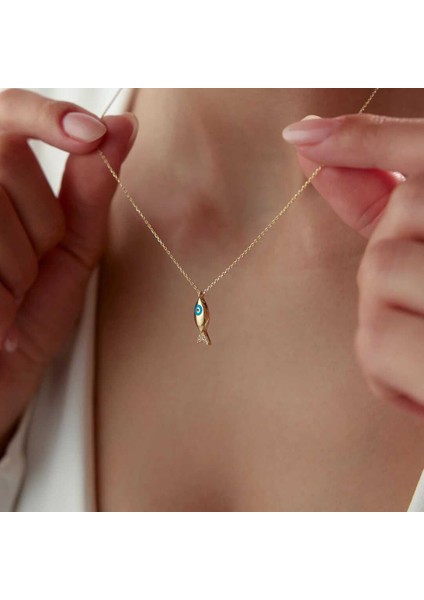 Mine Detay Balık Kolye