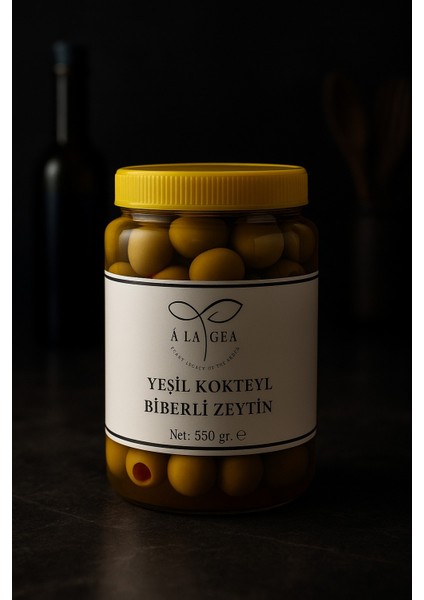 Yeşil Kokteyl Biberli Zeytin 550 gr