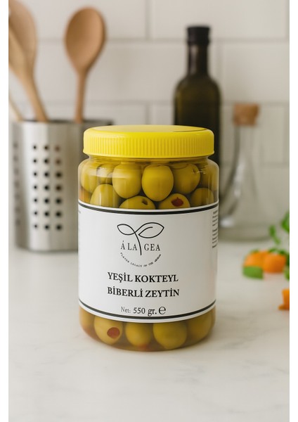 Yeşil Kokteyl Biberli Zeytin 550 gr fiyatları