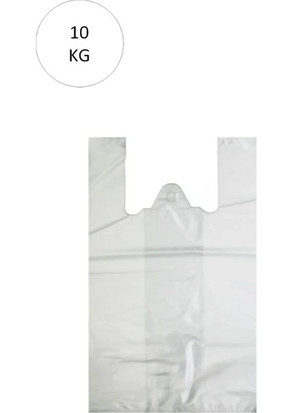 Beyaz Atlet Poşet Orta Boy 29X50 cm Takriben 850 Adet 10 kg