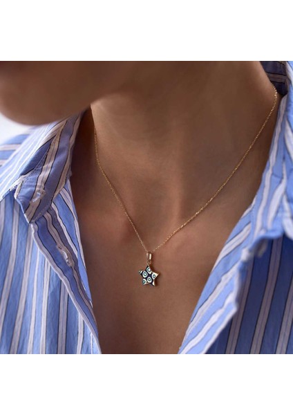 Fortuna Lacivert Yıldız Kolye fiyatları