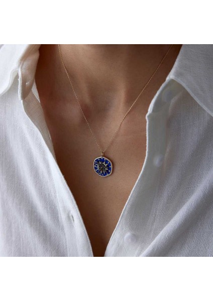 Mavi Pusula Kolye