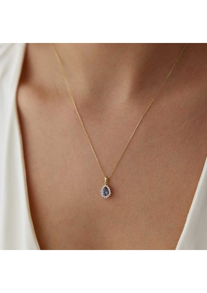 Gök Mavi Damla Kolye fiyatları