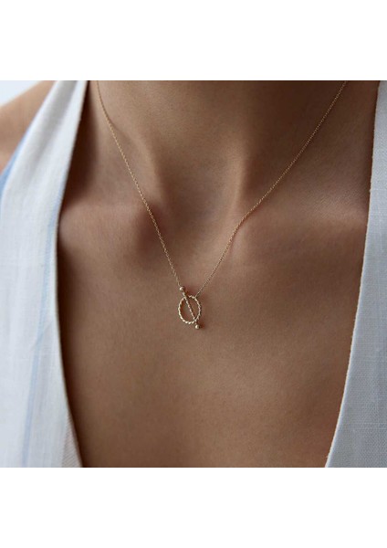 Burgulu Charm Halkası Kolye