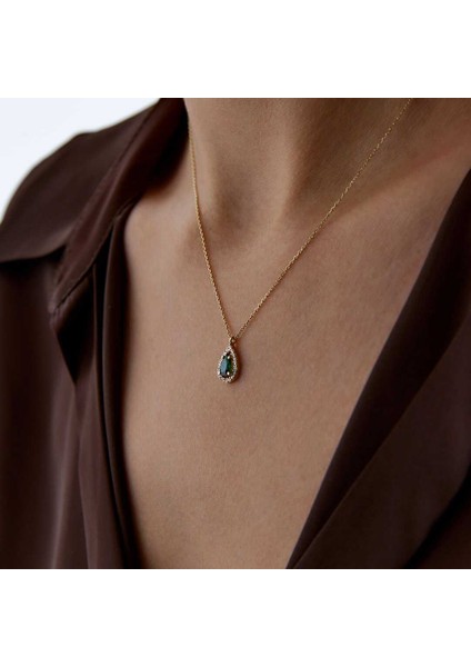 Yeşil Damla Baget Kolye fiyatları