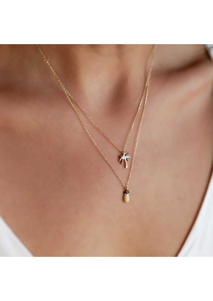 Ananaslı Palmiyeli Kolye