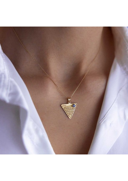 Üçgen Dua Kolye