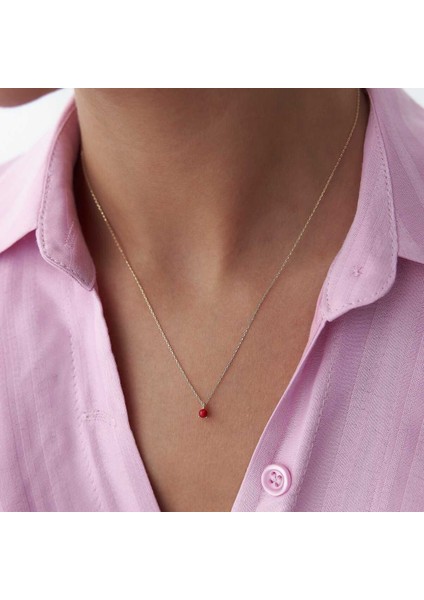 Tekli Mercan Tohum Kolye