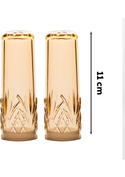 4345 Melody 2'li Akrilik Tuzluk Biberlik Karabiberlik 11 cm