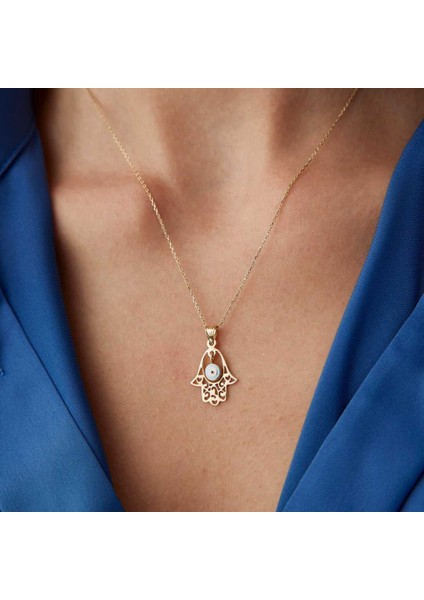 Fatmanın Eli Mineli Göz Kolye