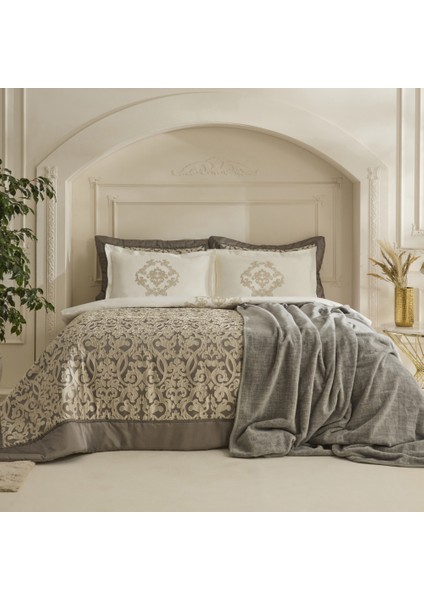 Grace 8 Parça Çift Kişilik Çeyiz Seti Antrasit