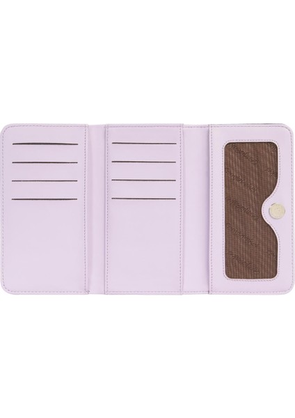 Orta Boy Mıknatıslı Kadın Cüzdan/portföy – 65296 - Siyah/lila modelleri