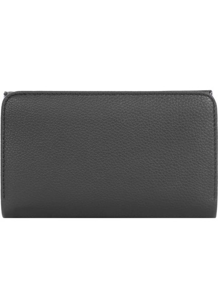 Orta Boy Mıknatıslı Kadın Cüzdan/portföy – 65296 - Siyah/lila fırsatları