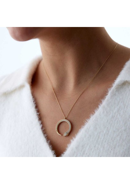 Kalemli Taşlı Yılan Kolye fiyatları