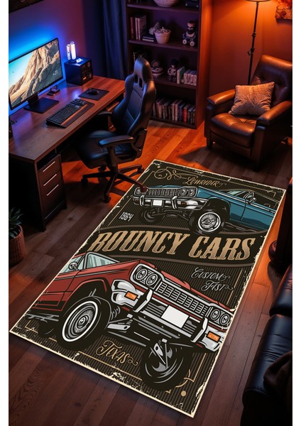 Anitika Araç Desenli Kaymaz Taban Makinede Yıkanabilir Gaming Oyuncu Gamer Genç Odası Halısı fiyatları