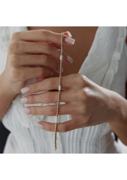 Mineli Dörtgen Top Bileklik modelleri