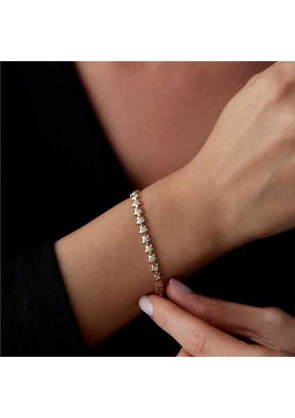 Taşlı Yıldız Seli Bileklik