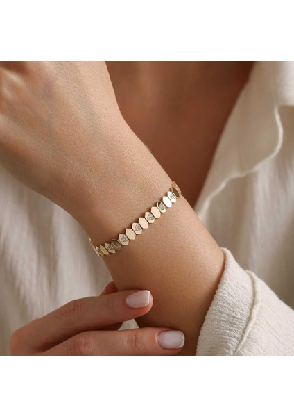 Stone Altıgen Bileklik