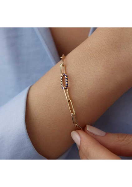 Mavi Mineli Ataç Bileklik