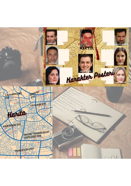 Yazar Davası ,dedektif Oyunu, Cinayet Çözme, Suçluyu Bulma Oyunu, Dava oyunu, Kutu Oyunu modelleri