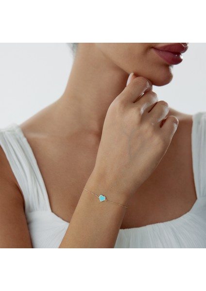 Mavi Mineli Kalp Bileklik fiyatları