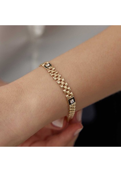 Mineli Kordon Taşlı Bileklik