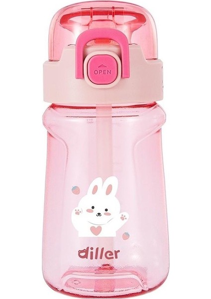 Tritan Pipetli Çocuk Matara Pembe 550 ml
