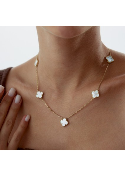 Sedefli Beşli Yonca Cleef Kolye fiyatları