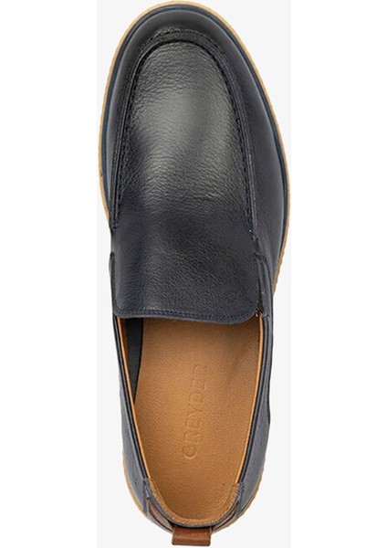 Erkek Lacivert Hakiki Deri Casual Ayakkabı 4Y1UA64512 fırsatları