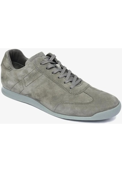 Gri Hakiki Deri Memory Foam Taban Casual Ayakkabı 5Y1CA13222N