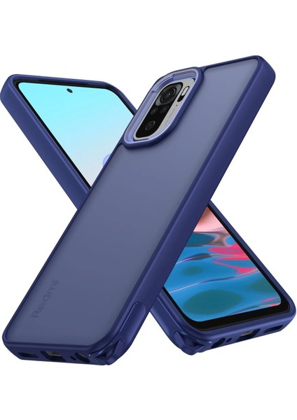 Newface Xiaomi Redmi Note 10 Pro Kılıf Elegant Kapak - Lacivert (K0)