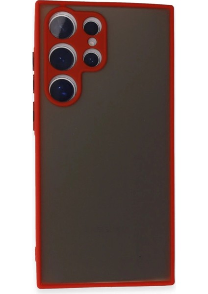 Newface Samsung Galaxy S24 Ultra Kılıf Montreal Silikon Kapak - Kırmızı (K0)