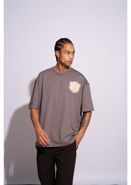 Erkek Oversize T-Shirt Hotel De Narcos Gri fırsatları